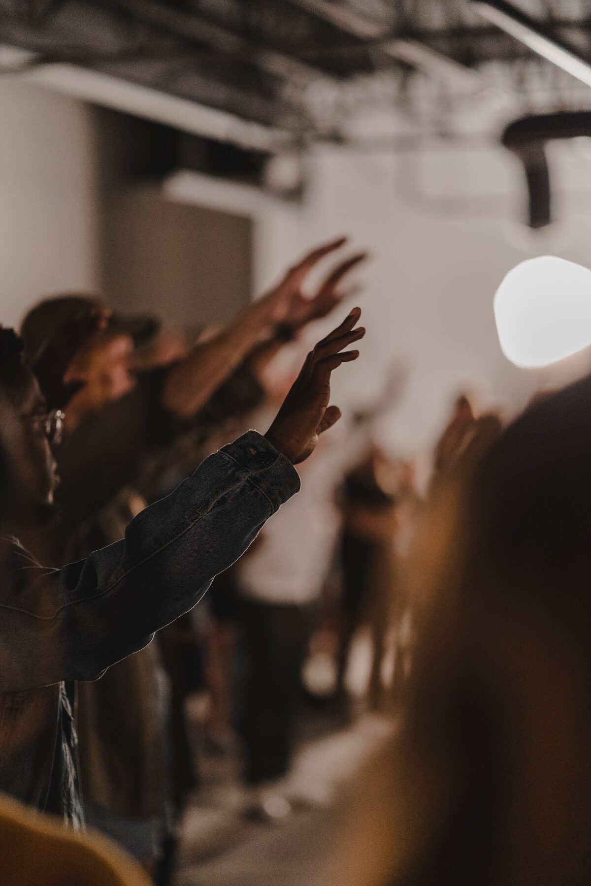 Hands raised in worship